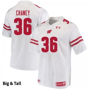 Men's Wisconsin Badgers NCAA #36 Jake Chaney White Authentic Under Armour Big & Tall Stitched College Football Jersey ID31V64IB